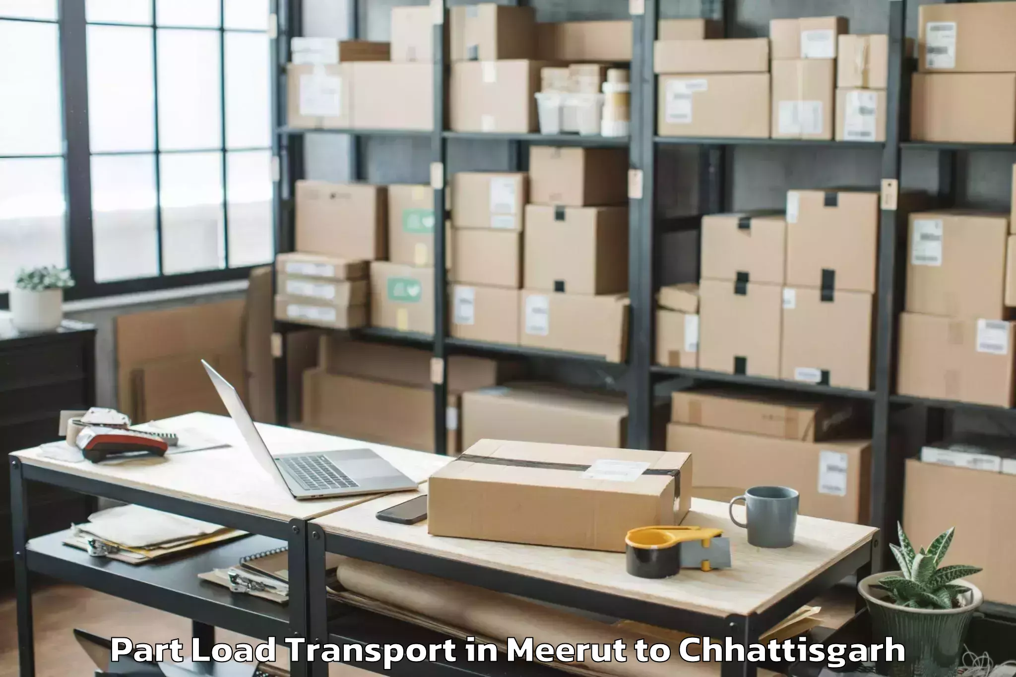 Book Meerut to Balrampur Ramanujganj Part Load Transport Online